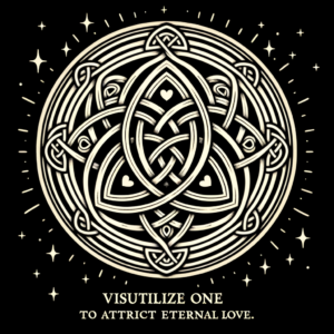 Nudo celta. Este símbolo, también conocido como el nudo de la trinidad, es un antiguo símbolo celta que representa la interconexión de la vida y la eternidad.